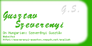 gusztav szeverenyi business card